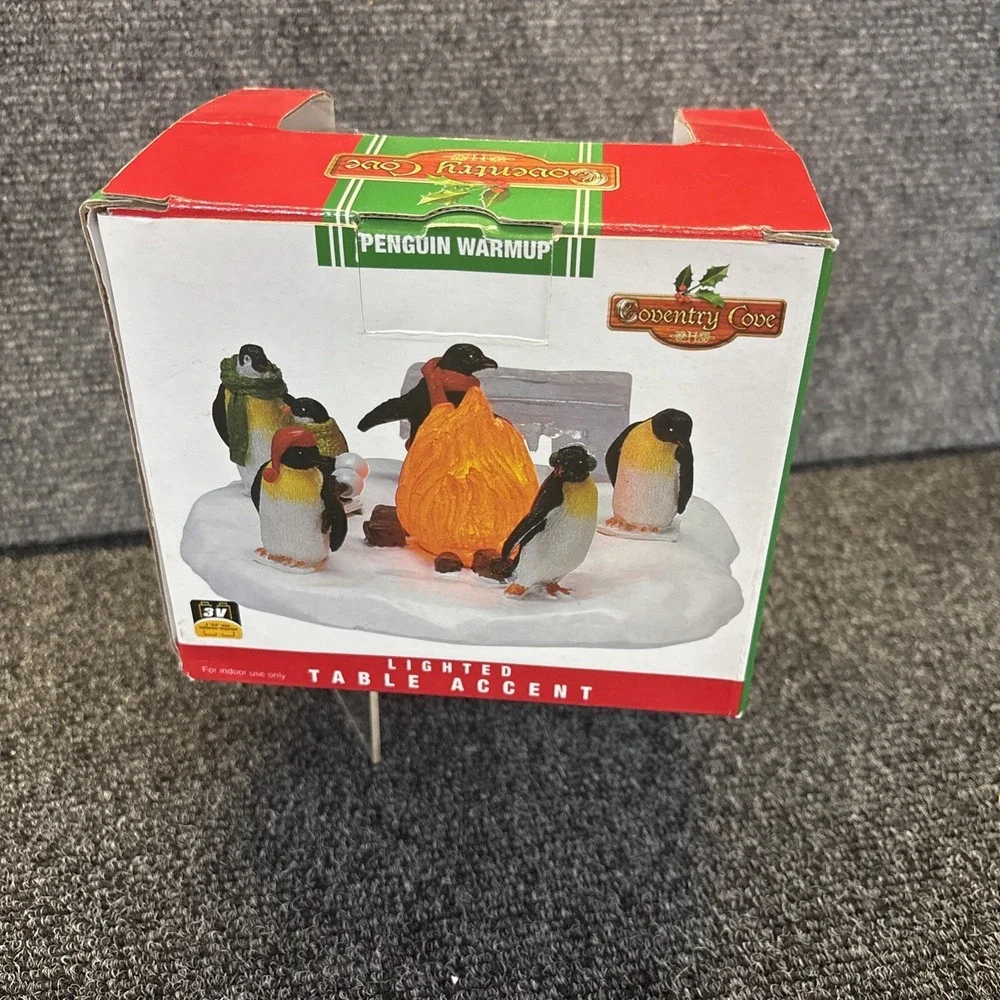 Lemax~Lighted Table Accent~Coventry Cove~Penguin Warmup~NIP